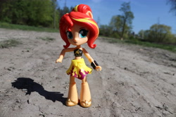 Size: 6000x4000 | Tagged: safe, artist:artofmagicpoland, sunset shimmer, better together, equestria girls, beach, doll, equestria girls minis, solo, toy