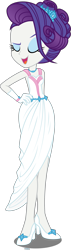 Size: 1331x4718 | Tagged: safe, artist:xebck, rarity, equestria girls, spoiler:comic, spoiler:comicff19, alternate hairstyle, beautiful, clothes, dress, hairstyle, high heels, simple background, solo, transparent background, vector