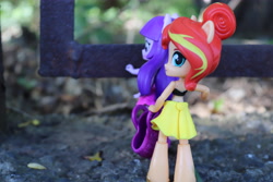 Size: 6000x4000 | Tagged: safe, artist:artofmagicpoland, sunset shimmer, twilight sparkle, better together, equestria girls, breaking in, doll, equestria girls minis, female, irl, lesbian, photo, photography, satire, shipping, sunsetsparkle, toy