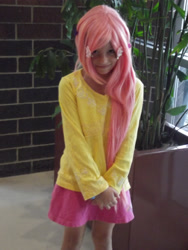 Size: 3216x4288 | Tagged: safe, fluttershy, human, clothes, cosplay, irl, irl human, photo, skirt, solo