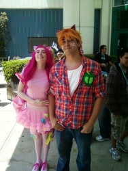 Size: 720x960 | Tagged: safe, artist:moorisa42, big macintosh, pinkie pie, human, cosplay, irl, irl human, photo