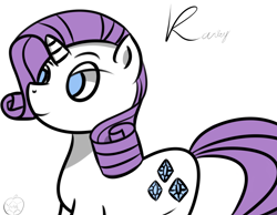 Size: 1580x1224 | Tagged: safe, artist:an-honest-appul, rarity, pony, unicorn, female, horn, mare, solo, white coat