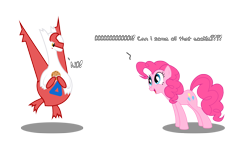 Size: 2000x1164 | Tagged: safe, artist:resistance-of-faith, pinkie pie, earth pony, pony, cookie, latias, pokémon