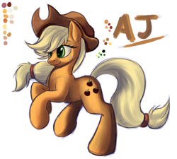 Size: 2500x2250 | Tagged: safe, artist:ac-whiteraven, applejack, earth pony, pony, female, mare, rearing, solo