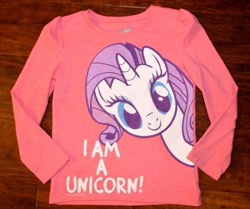 Size: 1264x1059 | Tagged: safe, rarity, pony, unicorn, captain obvious, clothes, irl, merchandise, official, photo, sweater, you don't say