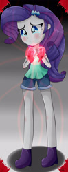 Size: 1938x4900 | Tagged: safe, artist:vixelzf, rarity, equestria girls, crying, female, heart, heartbreak, sad, solo