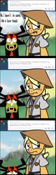 Size: 1000x3130 | Tagged: safe, artist:gregeyman555, applejack, earth pony, pony, aku, ask-ronin-samurai-applejack, bipedal, crossover, samurai applejack, samurai jack, tumblr