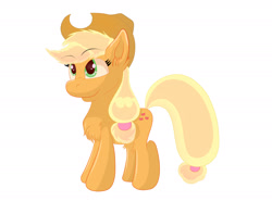 Size: 2400x1775 | Tagged: safe, artist:gordontryhardwilson, applejack, earth pony, pony, chest fluff, simple background, solo