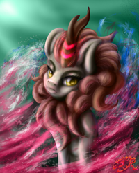 Size: 2400x3000 | Tagged: safe, artist:swiftriff, autumn blaze, kirin, sounds of silence, female, solo