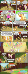 Size: 800x2080 | Tagged: safe, artist:foudubulbe, applejack, discord, fluttershy, earth pony, pegasus, pony, comic, element of honesty