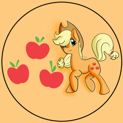 Size: 3000x3000 | Tagged: safe, artist:resonance, applejack, earth pony, pony, button, cutie mark, solo