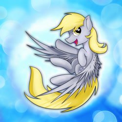 Size: 2539x2539 | Tagged: safe, artist:conniethecasanova, artist:flamevulture17, color edit, edit, derpy hooves, pegasus, pony, colored, flying, high res, looking at you, solo