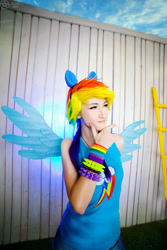 Size: 800x1200 | Tagged: safe, artist:kainkido, derpibooru import, rainbow dash, human, cosplay, irl, irl human, photo