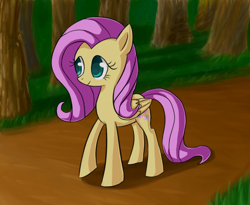 Size: 792x648 | Tagged: safe, artist:birchflame23, fluttershy, pegasus, pony, female, mare, pink mane, solo, yellow coat