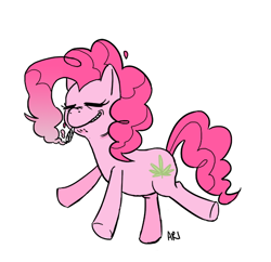 Size: 600x580 | Tagged: safe, artist:sadgi, pinkie pie, earth pony, pony, alternate cutie mark, drugs, marijuana, solo