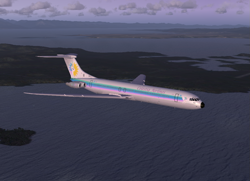 Size: 1017x736 | Tagged: safe, princess celestia, 3d, airline, barely pony related, celestia airlines, flightsimx, legacy airline, logo, logo parody, obligatory pony, plane, repaint, vc10