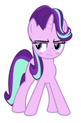 Size: 4100x6196 | Tagged: safe, artist:kuren247, starlight glimmer, pony, unicorn, absurd resolution, baka, blushing, bubblecheek, cute, female, glimglam, inspired, irritated, mare, simple background, solo, transparent background, tsundere, vector