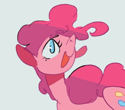 Size: 500x439 | Tagged: safe, artist:sterfler, pinkie pie, earth pony, pony, female, mare, open mouth, simple background, solo