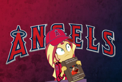 Size: 825x550 | Tagged: safe, edit, sunset shimmer, equestria girls, baseball, los angeles angels, los angeles angels of anaheim, mike scioscia, mlb, obligatory pony, sports