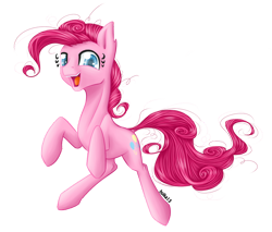 Size: 1000x853 | Tagged: safe, artist:holka13, pinkie pie, earth pony, pony, female, mare, pink coat, pink mane, smiling, solo