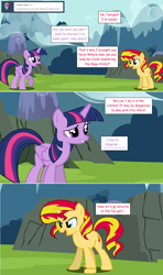 Size: 1280x2168 | Tagged: safe, artist:hakunohamikage, sunset shimmer, twilight sparkle, twilight sparkle (alicorn), alicorn, pony, ask, ask-princesssparkle, tumblr