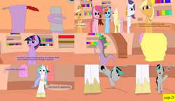 Size: 3648x2112 | Tagged: safe, derpibooru import, applejack, fluttershy, pinkie pie, princess celestia, rainbow dash, rarity, spike, twilight sparkle, twilight sparkle (alicorn), oc, oc:closingrain, alicorn, dragon, earth pony, pegasus, pony, unicorn, hoof shoes, mane six