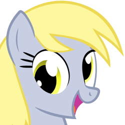 Size: 512x512 | Tagged: safe, artist:the smiling pony, derpy hooves, pegasus, pony, .svg available, bust, derpibooru badge, happy, open mouth, portrait, simple background, smiling, solo, svg, transparent background, vector