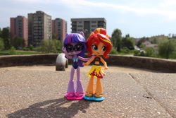 Size: 6000x4000 | Tagged: safe, artist:artofmagicpoland, sci-twi, sunset shimmer, twilight sparkle, better together, equestria girls, beach, doll, equestria girls minis, eqventures of the minis, female, irl, lesbian, meme, photo, photography, scitwishimmer, shipping, sunsetsparkle, toy, waifu thief