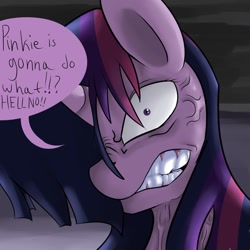 Size: 894x894 | Tagged: safe, artist:reneesdetermination, derpibooru import, twilight sparkle, rage, solo