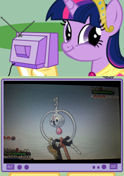 Size: 564x800 | Tagged: safe, derpibooru import, twilight sparkle, twilight sparkle (alicorn), alicorn, pony, exploitable meme, female, klefki, mare, meme, obligatory pony, pokémon, pokémon x and y, spoiler, tv meme, twiface