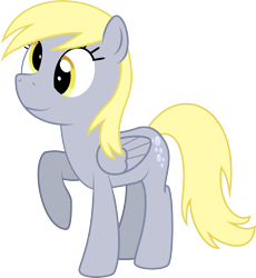 Size: 2218x2415 | Tagged: safe, artist:derphed, derpy hooves, pegasus, pony, female, mare, raised hoof, simple background, solo, transparent background