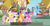 Size: 1280x674 | Tagged: safe, derpibooru import, screencap, applejack, fluttershy, pinkie pie, rainbow dash, rarity, twilight sparkle, twilight sparkle (alicorn), alicorn, earth pony, pegasus, pony, unicorn, the washouts (episode), boomerang (tv channel), cool, god, house, houses, implied scootaloo, mane six, meme, ponyville, youtube caption