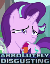 Size: 317x409 | Tagged: safe, edit, edited screencap, screencap, starlight glimmer, pony, unicorn, the parent map, absolutely disgusting, meme