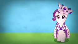 Size: 1920x1080 | Tagged: safe, artist:poowis, princess platinum, rarity, pony, unicorn, crown, solo, wallpaper