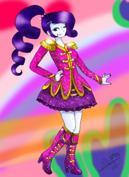 Size: 1322x1808 | Tagged: safe, artist:xxalymetalgirlxx, rarity, equestria girls, friendship through the ages, nail polish, solo, wink