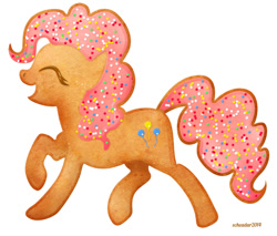 Size: 900x766 | Tagged: safe, artist:scheadar, pinkie pie, cookie pony, earth pony, pony, cookie, gingerbread pony, solo