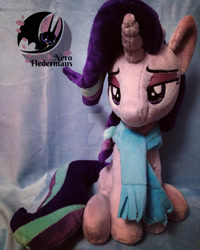 Size: 1280x1600 | Tagged: safe, artist:legadema, starlight glimmer, pony, unicorn, clothes, irl, lidded eyes, photo, plushie, scarf, solo