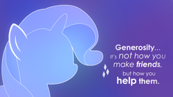 Size: 1920x1080 | Tagged: safe, artist:dj-applej-sound, artist:pc012, rarity, pony, unicorn, cutie mark, minimalist, quote, solo, vector, wallpaper