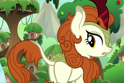 Size: 1080x720 | Tagged: safe, screencap, autumn blaze, kirin, sounds of silence, female, plot, solo