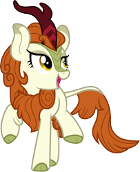 Size: 3000x3703 | Tagged: safe, artist:cloudyglow, autumn blaze, sounds of silence, female, open mouth, simple background, solo, transparent background, vector