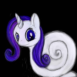 Size: 1024x1024 | Tagged: safe, artist:greenfinger, rarity, original species, rarisnail, snail, snail pony, solo, species swap