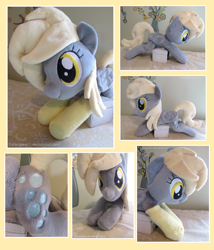 Size: 1600x1870 | Tagged: safe, artist:fallenpeach, derpy hooves, pegasus, pony, beanie (plushie), clothes, female, irl, mare, photo, plushie, socks, solo