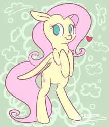 Size: 658x767 | Tagged: safe, artist:espeonna, fluttershy, pegasus, pony, bipedal, solo