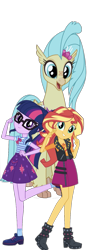 Size: 533x1536 | Tagged: safe, editor:php77, princess skystar, sci-twi, sunset shimmer, twilight sparkle, classical hippogriff, hippogriff, equestria girls, my little pony: the movie, simple background, transparent background