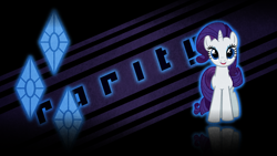 Size: 1920x1080 | Tagged: safe, artist:mlp-wallpapercreator, rarity, pony, unicorn, female, horn, mare, purple mane, solo, wallpaper, white coat