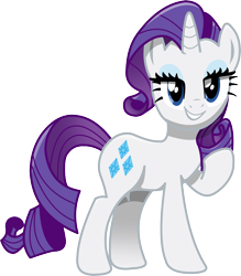 Size: 2938x3353 | Tagged: safe, artist:ionteiichi, rarity, pony, unicorn, female, grin, lidded eyes, looking at you, mare, raised hoof, shading, simple background, smiling, solo, transparent background, vector