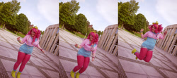 Size: 1280x569 | Tagged: safe, artist:glasmond, pinkie pie, human, cosplay, galacon, irl, irl human, photo, solo