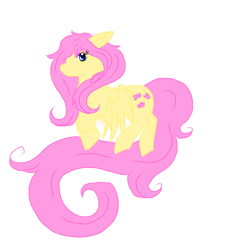 Size: 3961x4233 | Tagged: safe, artist:holyhell111, fluttershy, pegasus, pony, female, mare, pink mane, solo, yellow coat