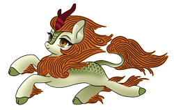 Size: 1700x1080 | Tagged: safe, artist:amarthgul, autumn blaze, kirin, sounds of silence, cloven hooves, colored fetlocks, colored hooves, female, kirin ichiban, simple background, solo, transparent background, unshorn fetlocks