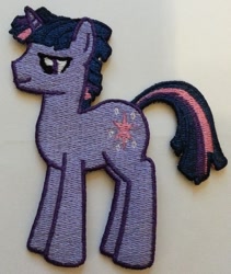 Size: 853x1009 | Tagged: safe, artist:ethepony, artist:osu4ev, derpibooru import, dusk shine, twilight sparkle, pony, embroidery, patch, rule 63